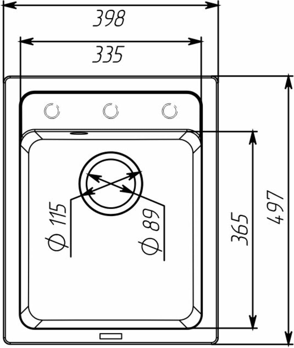 Мийка кухонна гранітна 4050 KORRADO матова (Карамель) PLATINUM
