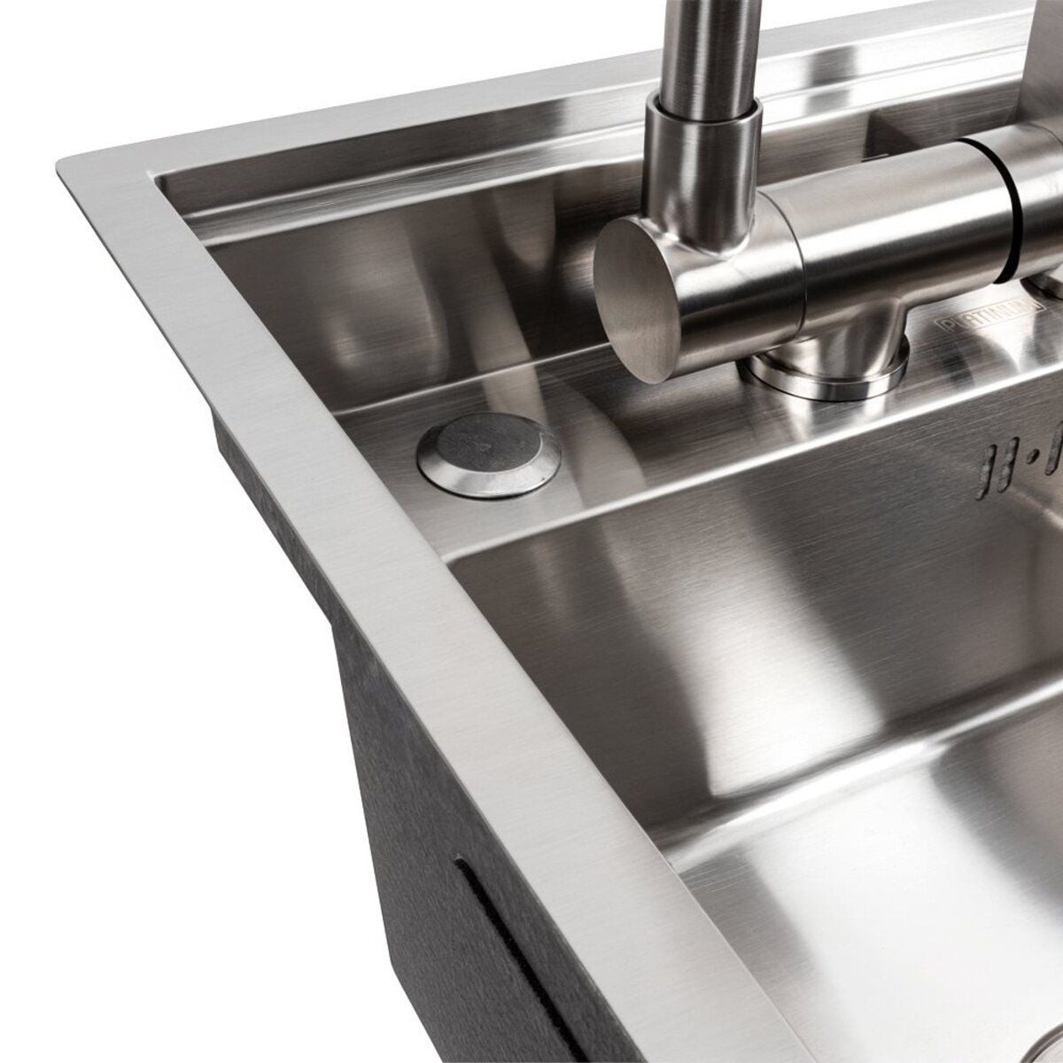 Мийка кухонна Handmade TZ 4050 прихована Satin Brash PLATINUM