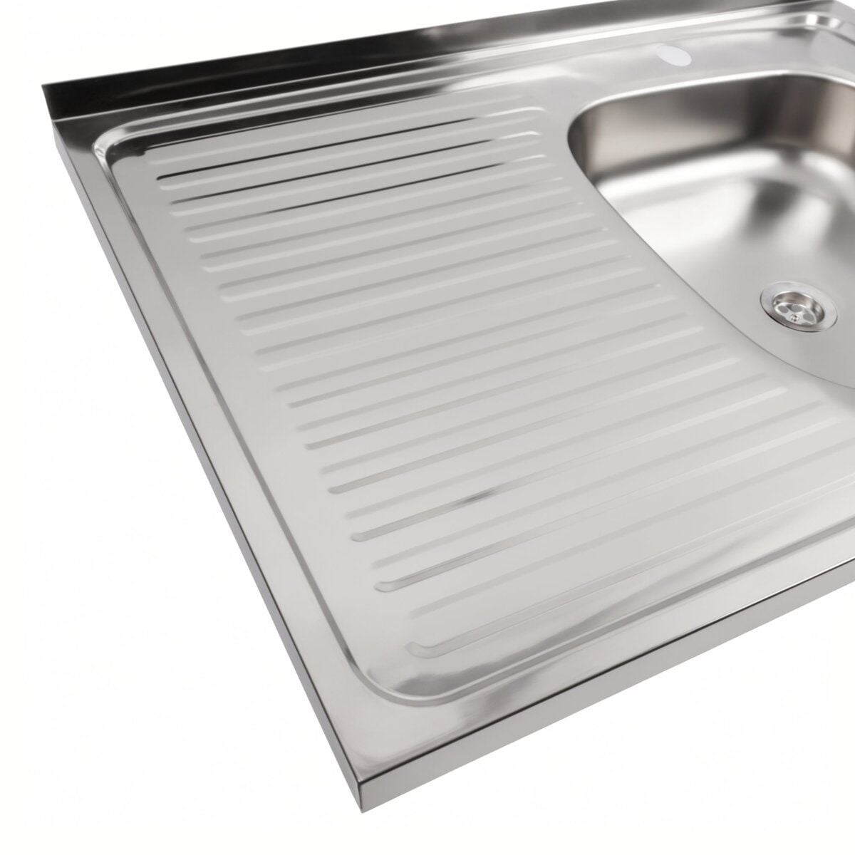 Мийка кухонна накладна 8060 R (0,4)мм Права Polish UA