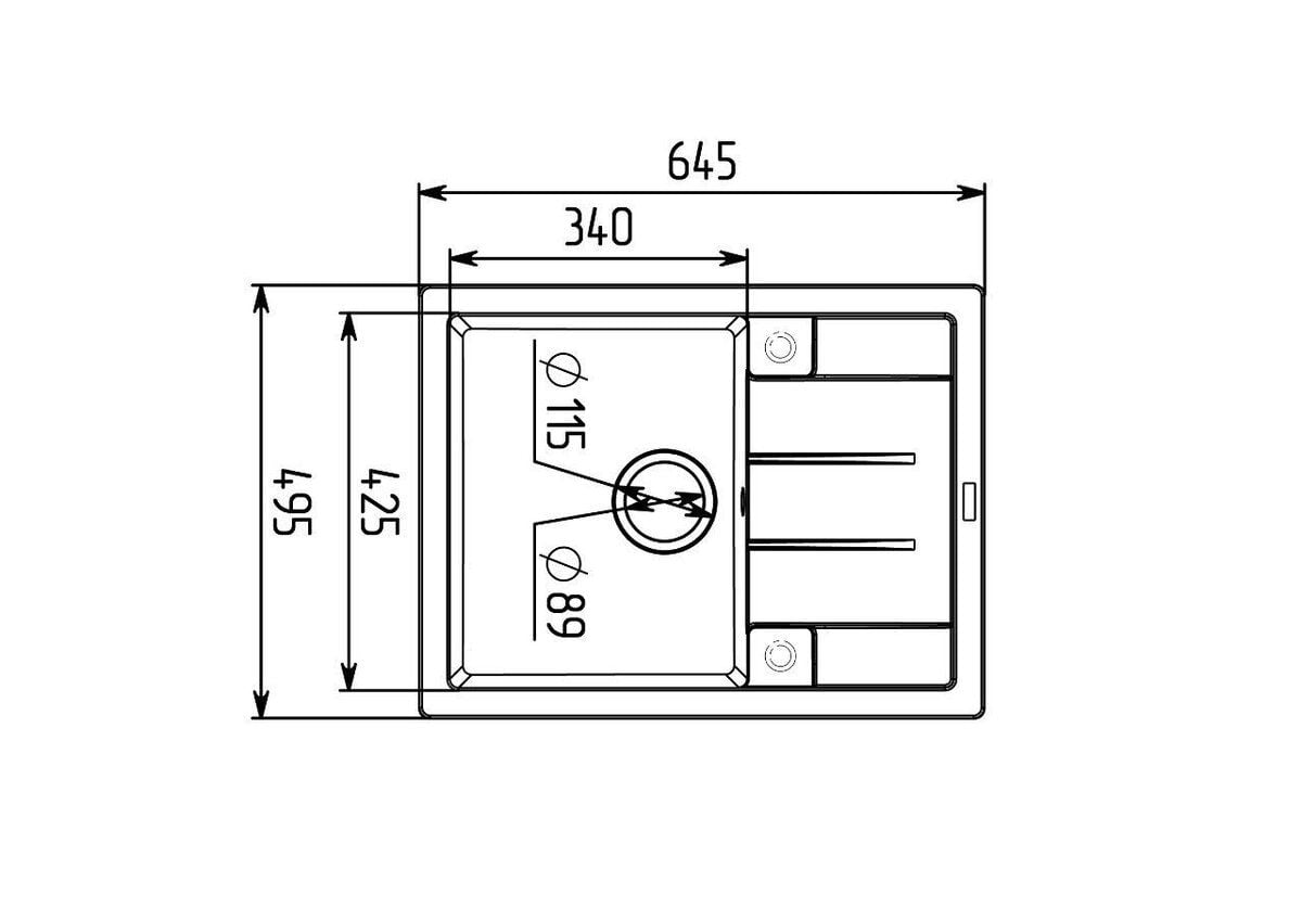 Мийка кухонна гранітна 6550 INTENSO матова (Сафарі) VALESO