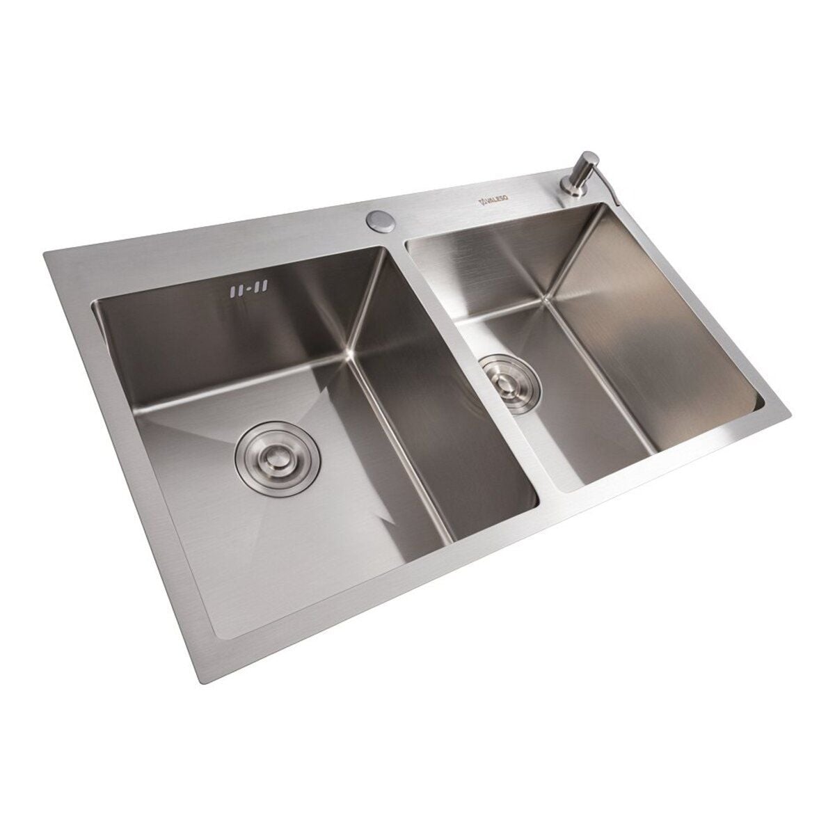 Мийка кухонна Handmade СМ 7848 (3,0\0,8) подвійна Satin Brash VALESO