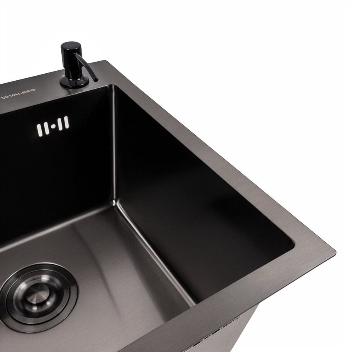 Мийка кухонна Handmade 4545 (3,0\0,8) PVD Black Brash VALESO