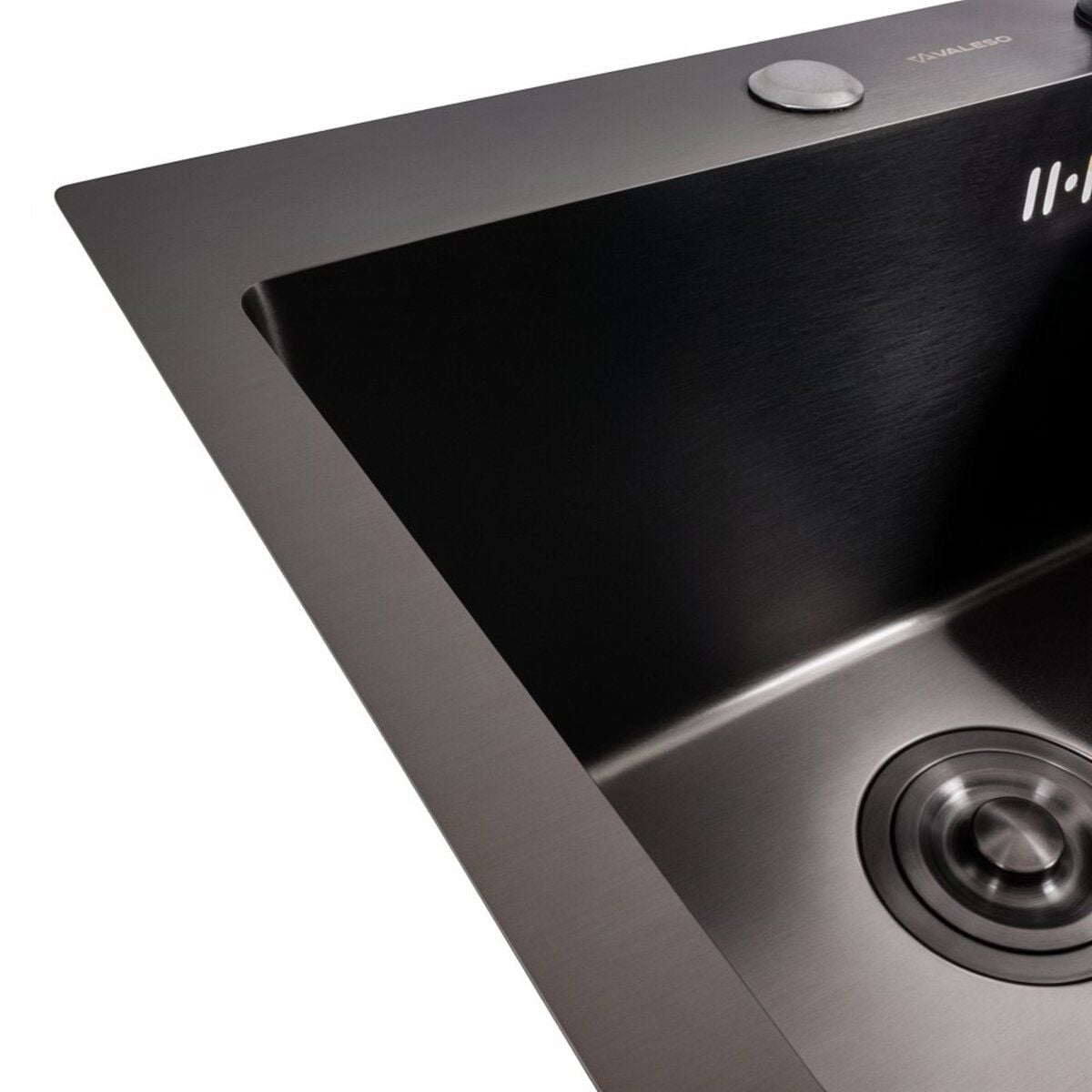 Мийка кухонна Handmade 4545 (3,0\0,8) PVD Black Brash VALESO