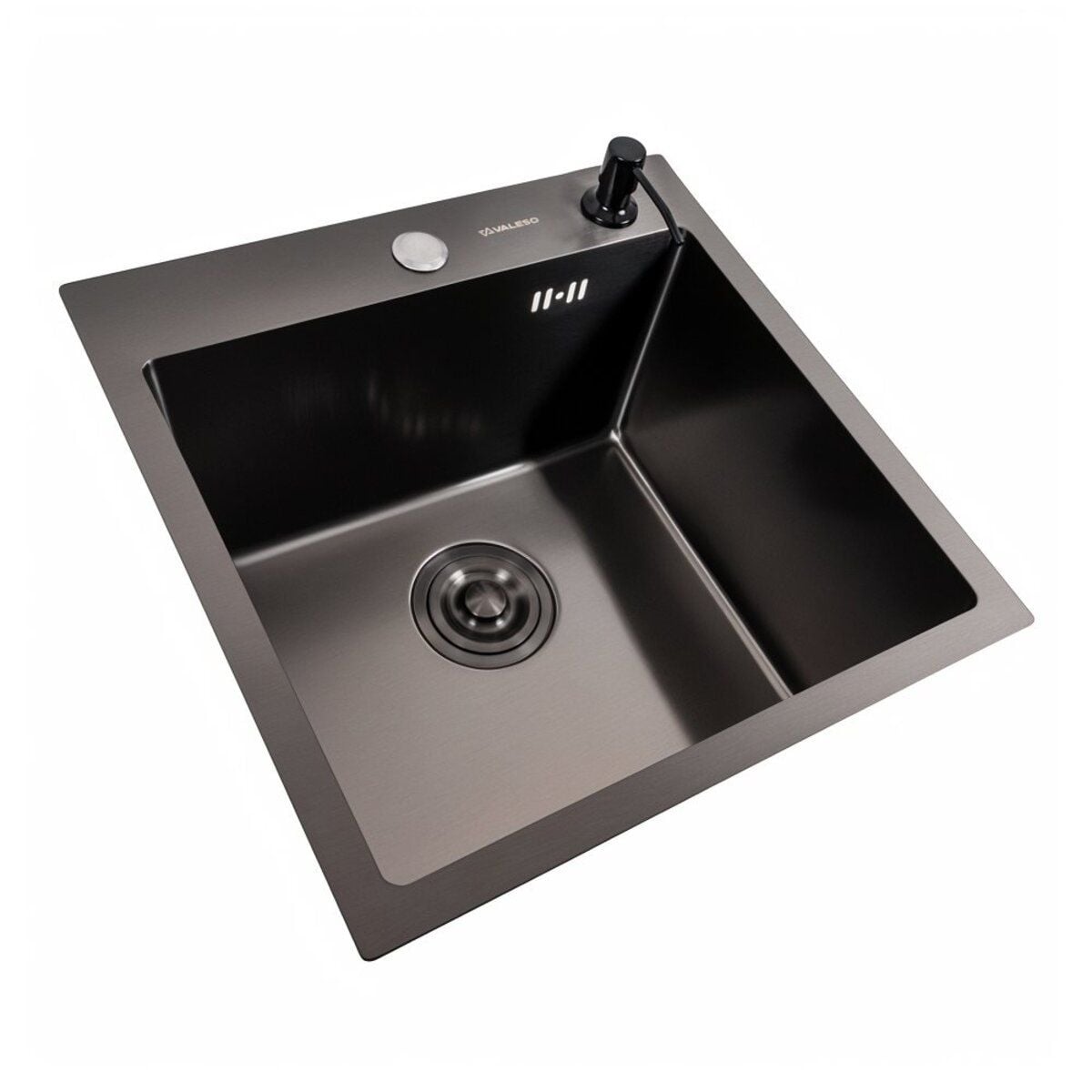 Мийка кухонна Handmade 4545 (3,0\0,8) PVD Black Brash VALESO