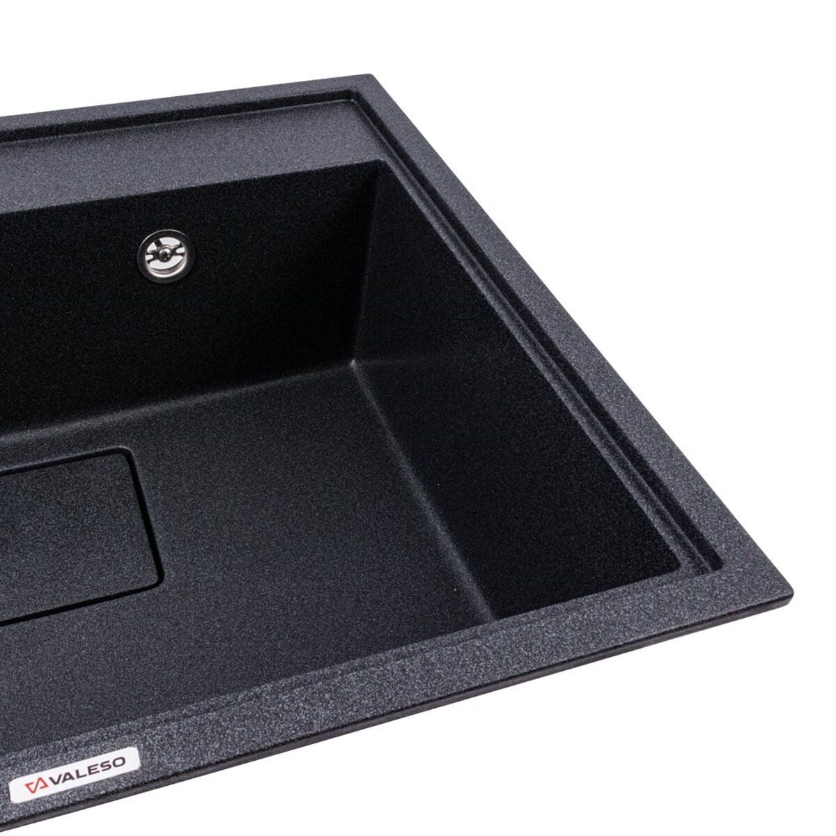 Мийка кухонна гранітна 6050 SHERLIT матова (Карбон) VALESO