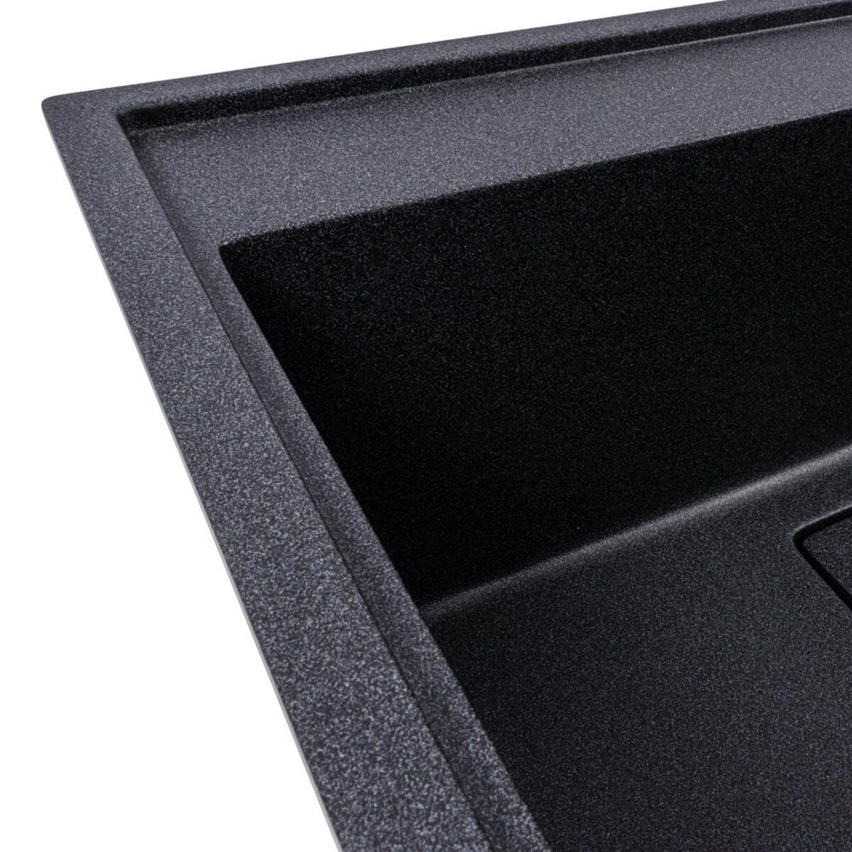 Мийка кухонна гранітна 6050 SHERLIT матова (Карбон) VALESO