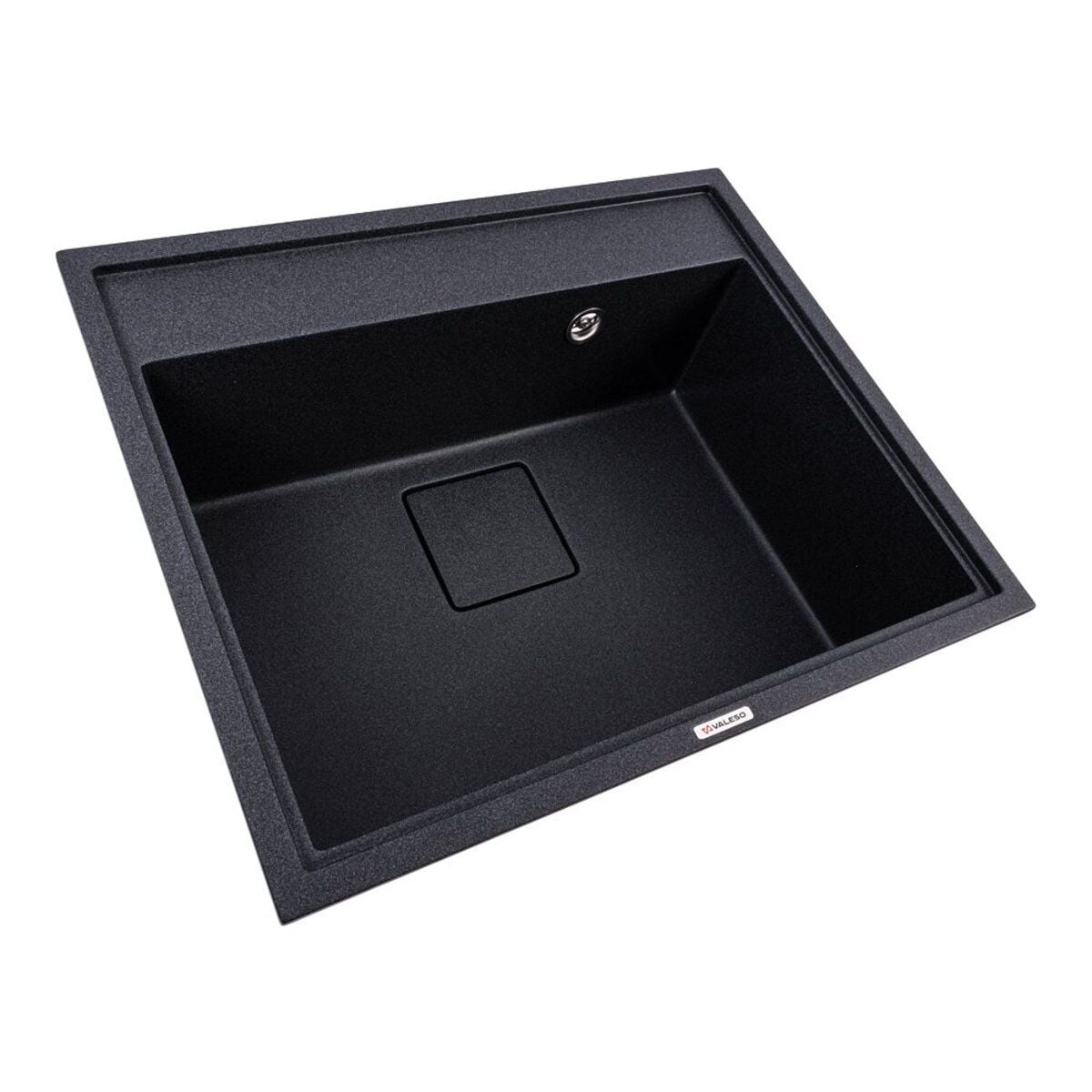 Мийка кухонна гранітна 6050 SHERLIT матова (Карбон) VALESO