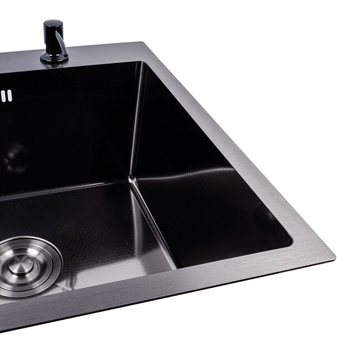 Мийка кухонна Handmade СМ 7850 R (3,0\0,8) Права PVD Black Decor VALESO