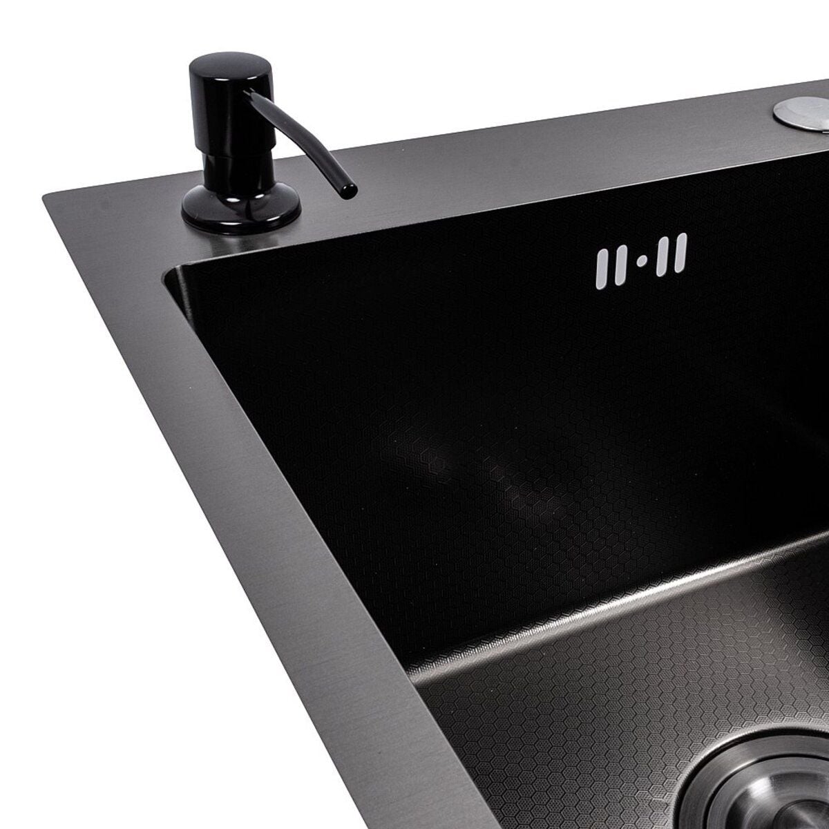 Мийка кухонна Handmade СМ 6550 L (3,0\0,8) Ліва PVD Black Decor VALESO