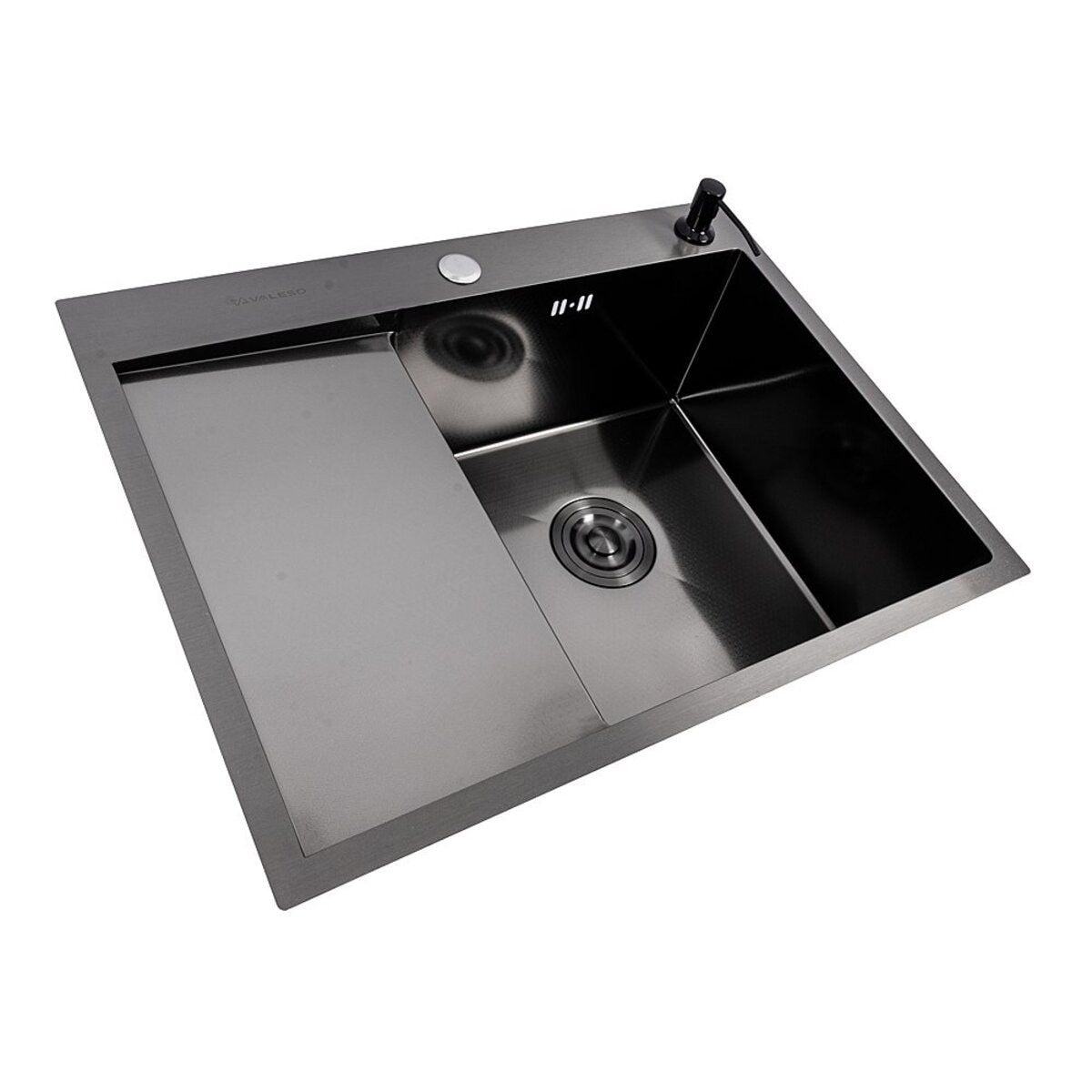 Мийка кухонна Handmade СМ 6550 R (3,0\0,8) Права PVD Black Decor VALESO