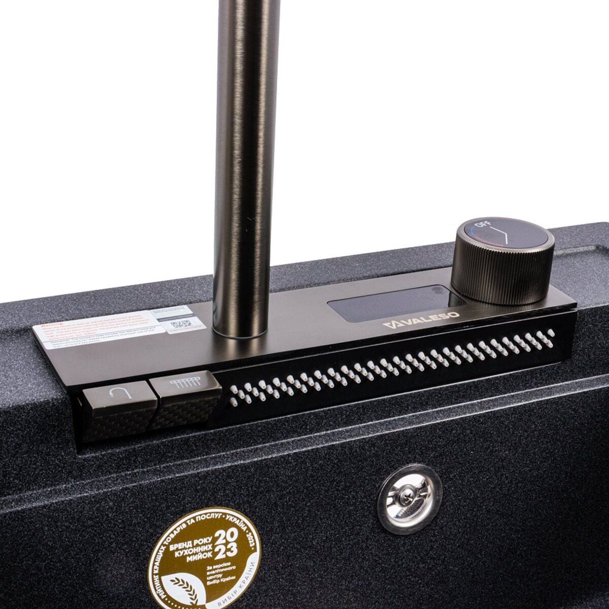 Мийка кухонна гранітна 5149 VIVA матова з змішувачем (Карбон) VALESO