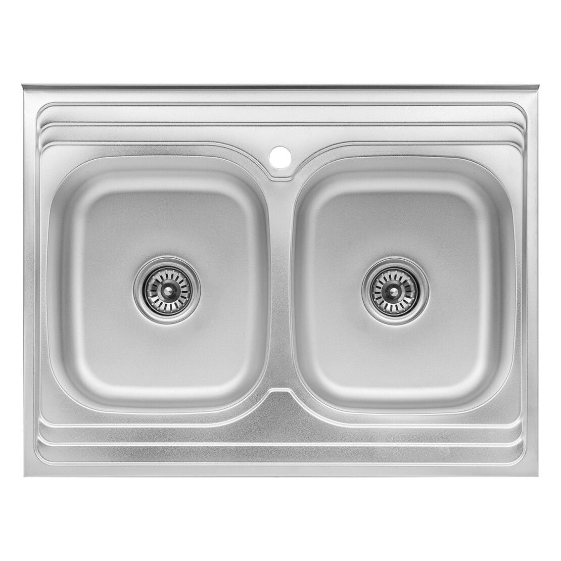 Мийка кухонна накладна 8060Z (0,8\180)мм подвійна Satin KRONER