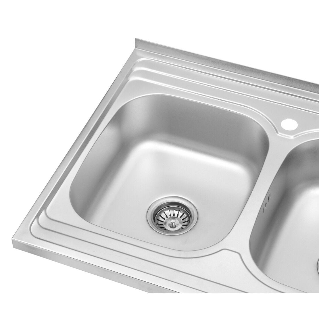 Мийка кухонна накладна 8060Z (0,8\180)мм подвійна Satin KRONER