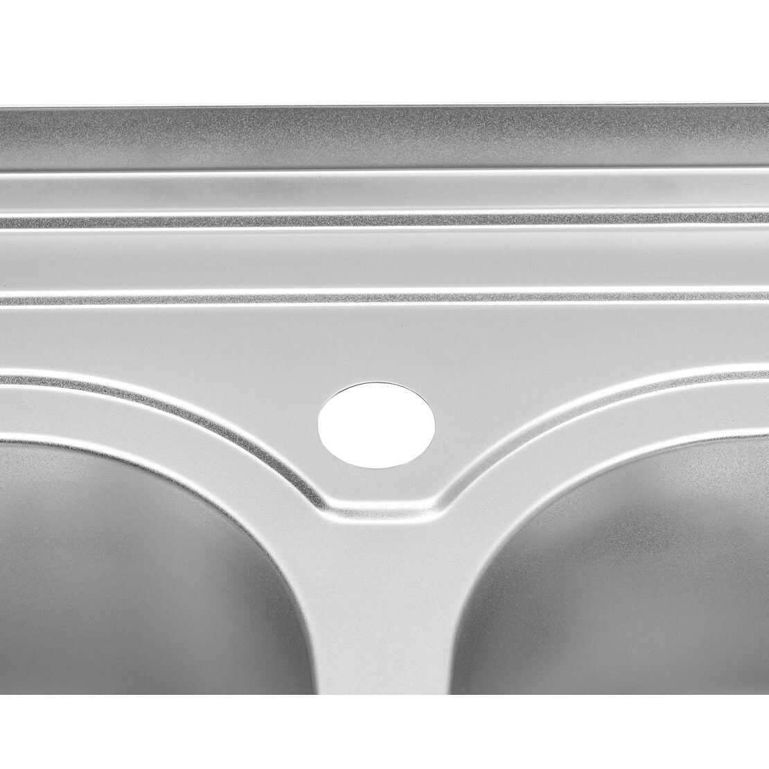 Мийка кухонна накладна 8060Z (0,8\180)мм подвійна Satin KRONER