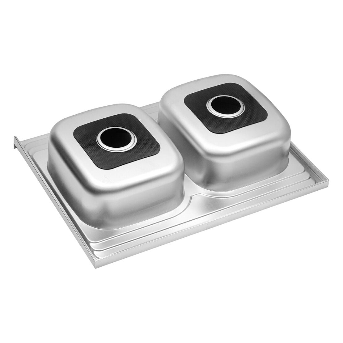 Мийка кухонна накладна 8060Z (0,8\180)мм подвійна Satin KRONER