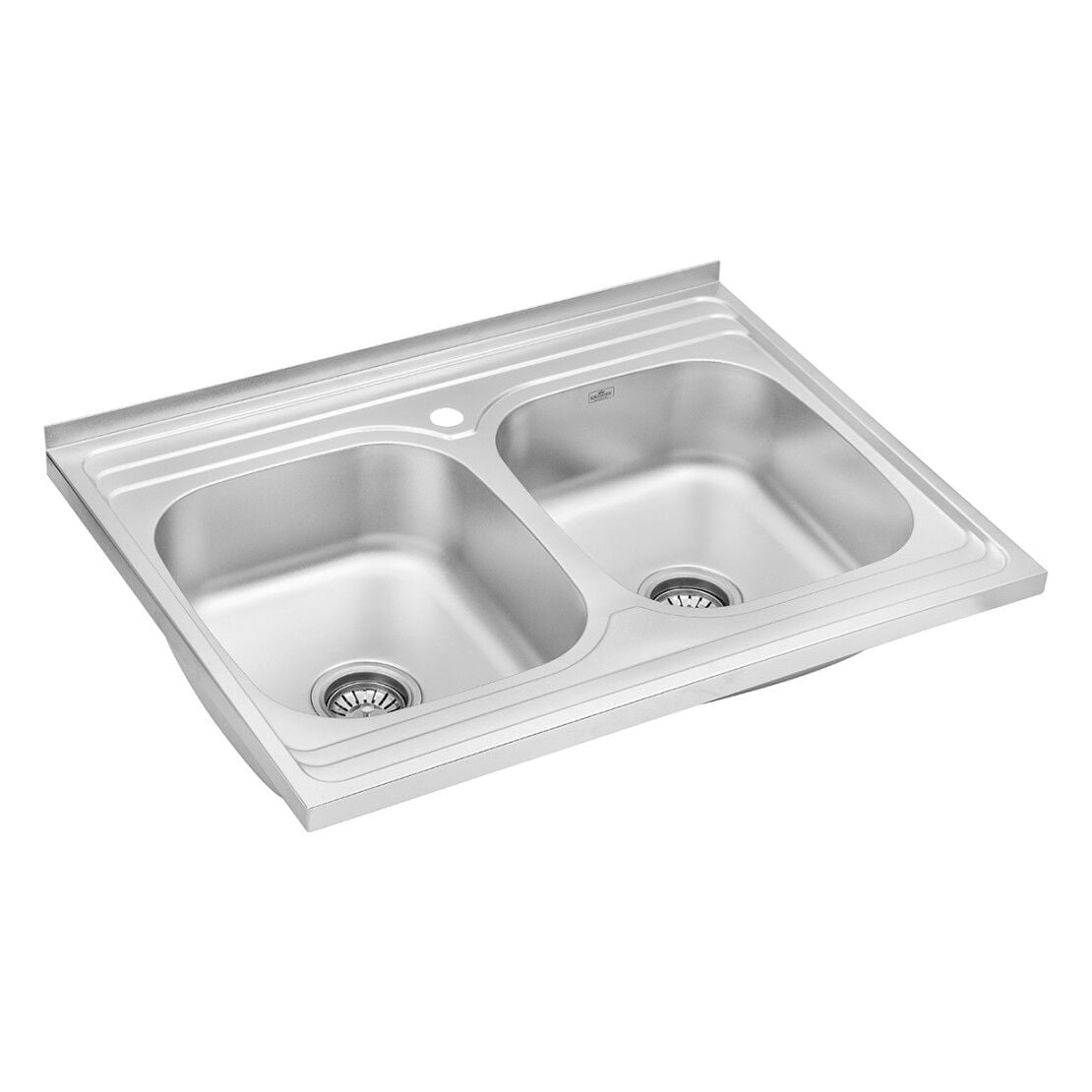 Мийка кухонна накладна 8060Z (0,8\180)мм подвійна Satin KRONER