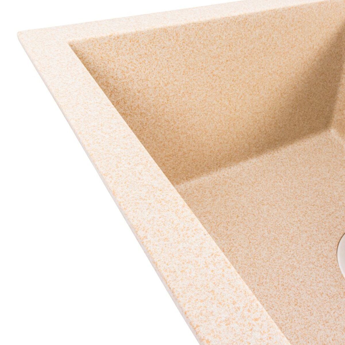 Мийка кухонна гранітна 6550 CRIPTA матова (Сафарі) VALESO